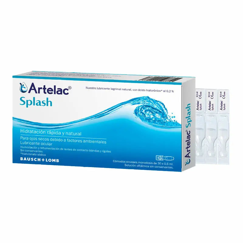 Bausch & Lomb Artelac Splash colirio ojos secos 30 monodosis 0.5 ml Bausch & Lomb Artelac Splash colirio ojos secos 30 monodosis 0.5 ml