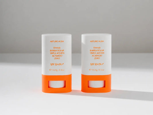 Arturo Alba Formula Barra Solar Triple Acción Acabado Zero 50+Spf 14, 4G , pack 2