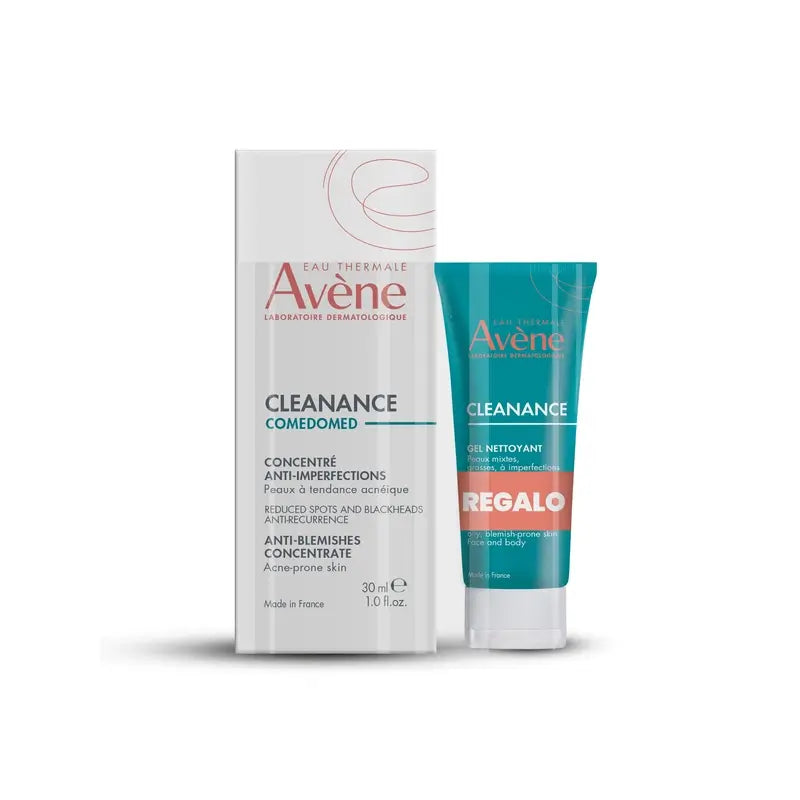 Avene Cleanance Comedomed Concentrado Anti-Imperfecciones 30 Ml + Cleanance Gel Limpiador 15 Ml