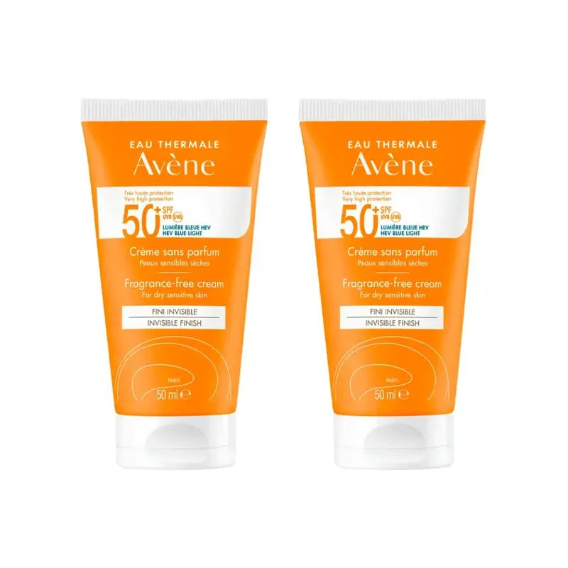 Avene Crema Spf 50+ Sin Perfume, 2X50 Ml