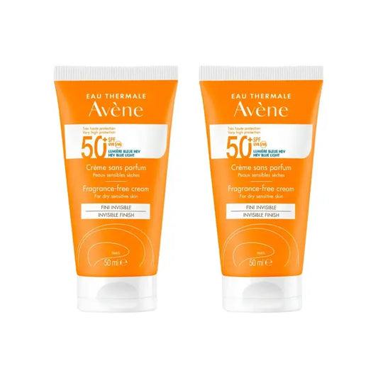 Avene Crema Spf 50+ Sin Perfume, 2X50 Ml