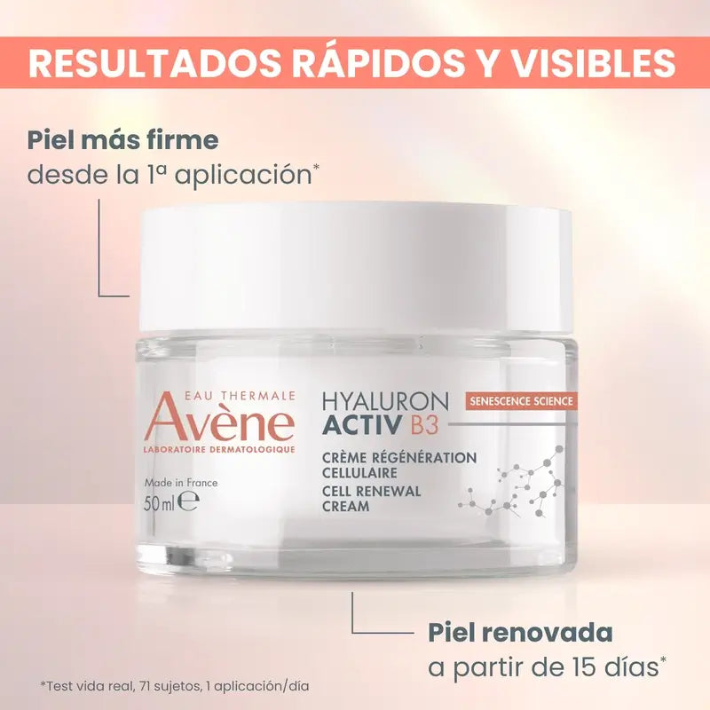 Avene Eau Thermale Hyaluron Activ B3 Crema Regeneradora Celular, 50 ml