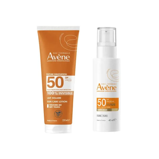 Avene Expert Antiedad Spf50 40 Ml + Leche Invisible Spf 50 250 Ml