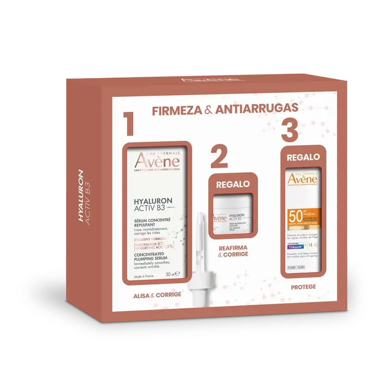 Avene Pack Hyaluron Activ B3 Sérum 30 Ml + Hyaluron Activ B3 7 Ml + Solar Fluido Antiedad Spf50 5 Ml