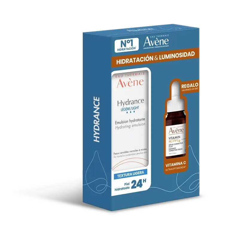 Avene Pack Hydrance Emulsión Hidratante Ligera 40Ml + Regalo Vitamin Activ Cg Serum Luminosidad Corrector 10Ml
