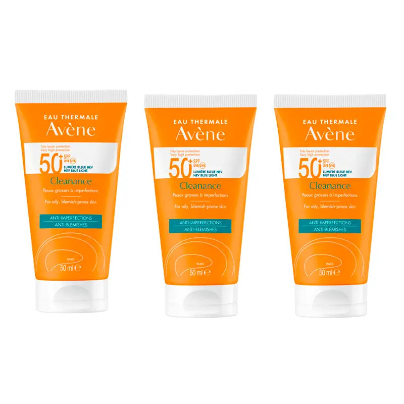 Avène Cleanance Solar Spf 50+, 3 x 50 ml