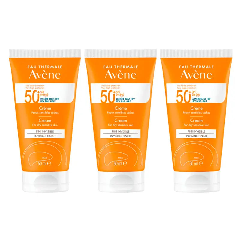 Avène Crema Solar Spf 50+, 3 x 50 ml