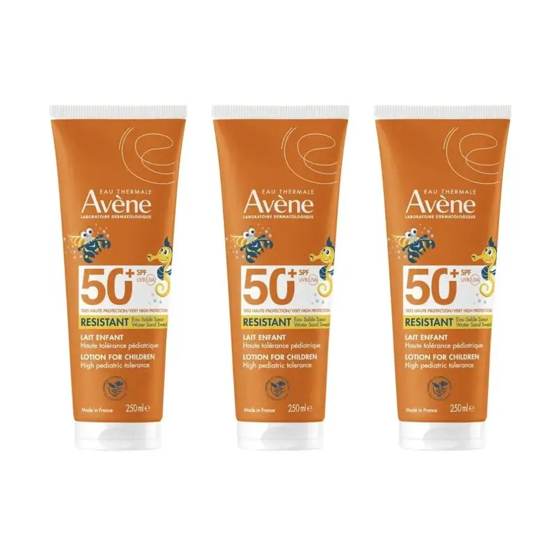 Avene Solar Leche Infantil Spf 50+, 3 x 250 ml