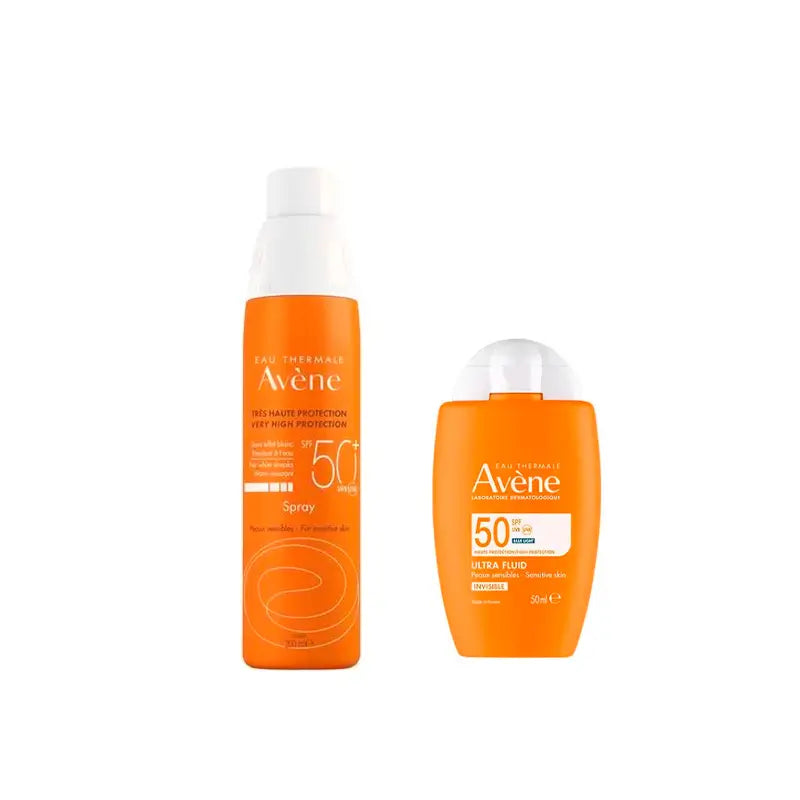 Avene Ultra Fluido Invisible Spf50 50 Ml + Spray Invisible Spf 50 200 Ml
