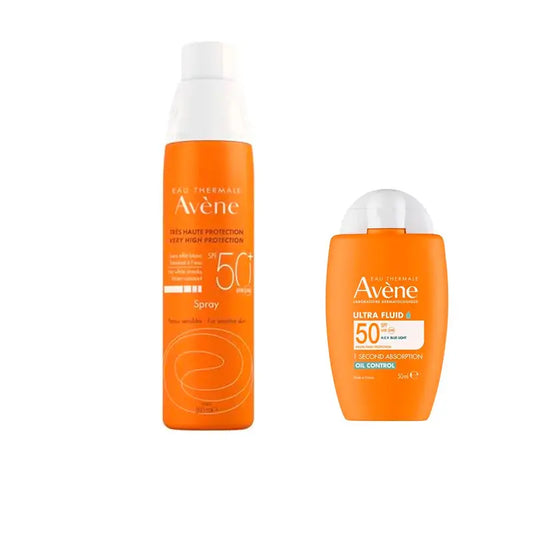 Avene Ultra Fluido Invisible Spf50 50 Ml + Spray Spf 50+ Niños 200 Ml