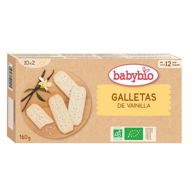 Babybio Galletas Crecimiento Vainilla , 160 gr