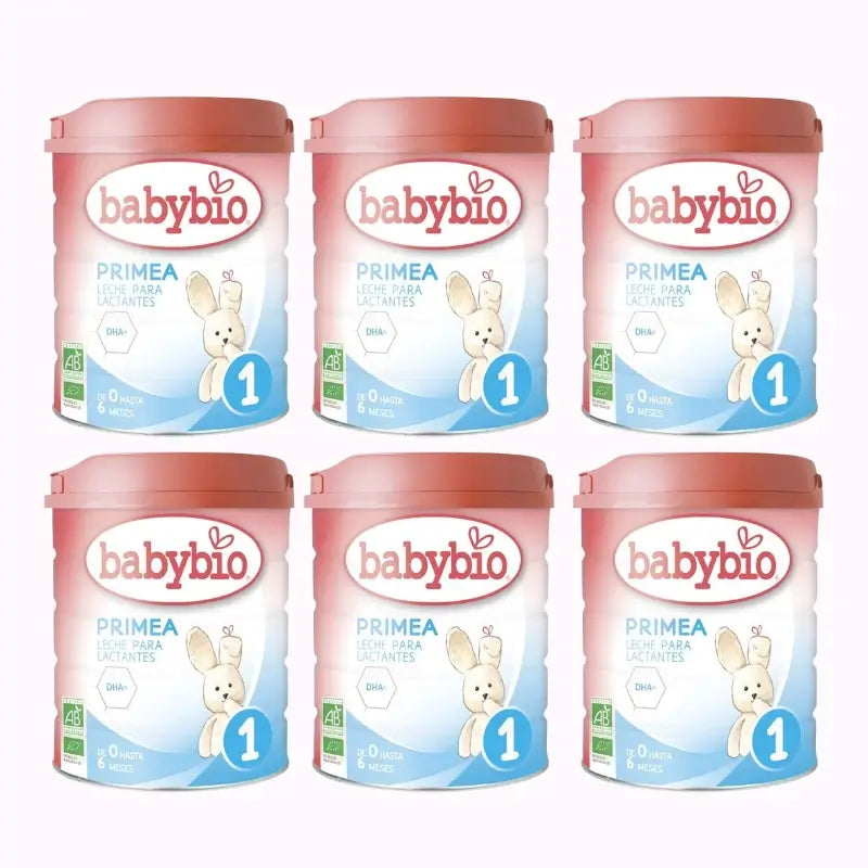Babybio Primea 1 Leche de Vaca Lactantes 0-6 Meses, Pack 6 x 800 gr