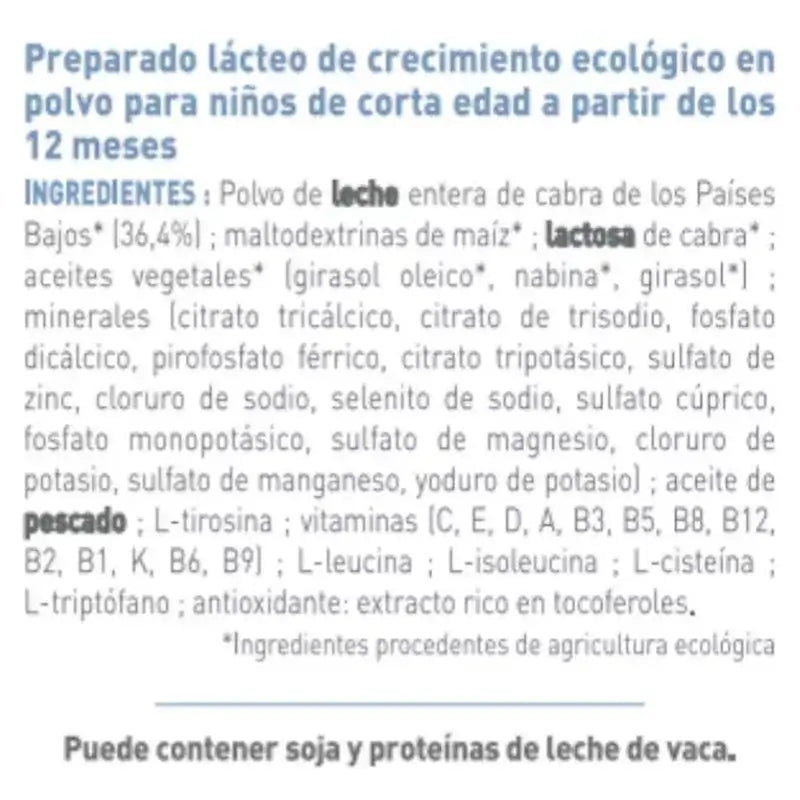 Babybio Caprea 3 Leche de Cabra 12-36 Meses, Pack 6 x 800 gr