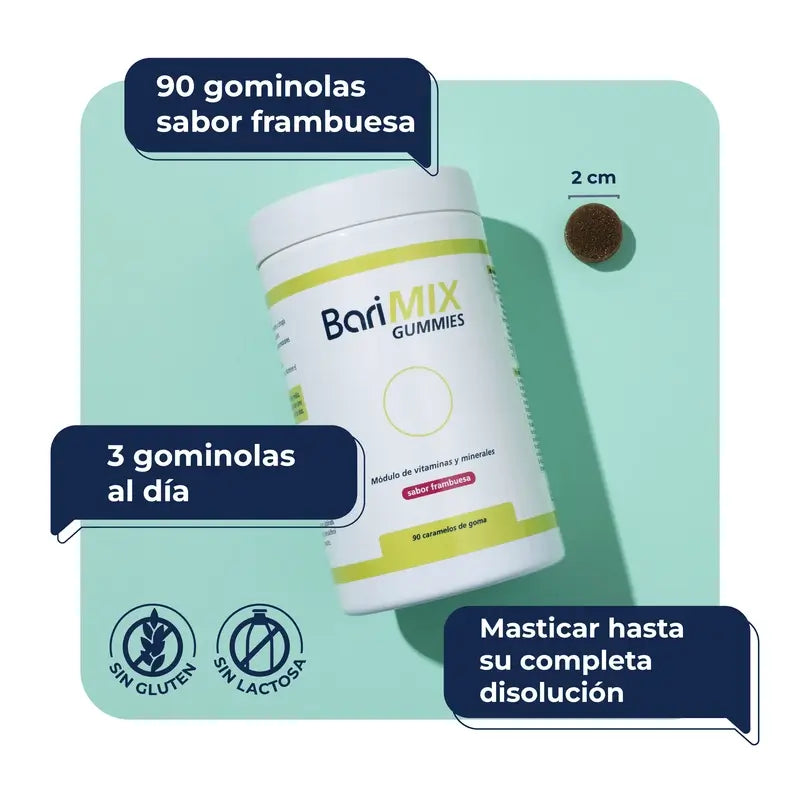 Barimix Bypass Sabor Frambuesa, 90 gummies