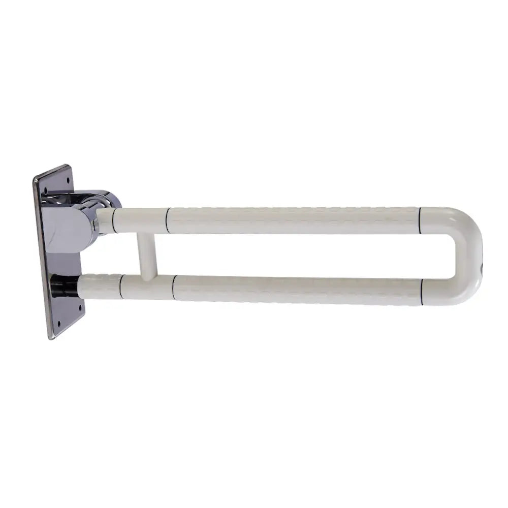 barra abatible de acero inoxidable, blanco