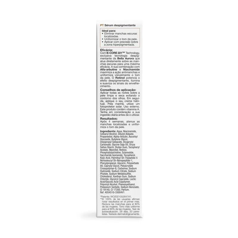 Bella Aurora Bio10 Forte L-Ocal Noche Tratamiento Despigmentante Intensivo , 9 ml
