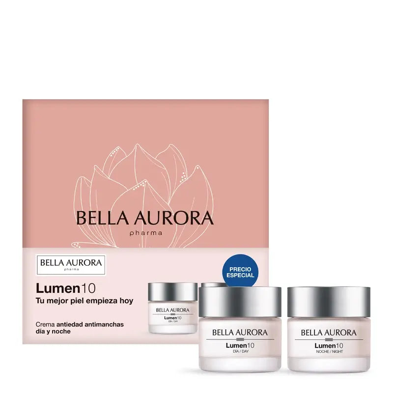 Bella Aurora Pack Lumen10 - Ritual Para Manchas, Arrugas Y Falta De Firmeza, 50 + 50 ml