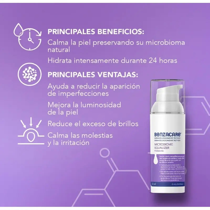 Benzacare Microbiome Equalizer Hidratante, 50 ml