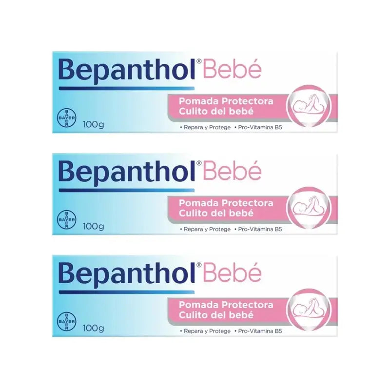Bepanthol Bebé Pomada Protectora, 3X100 Gr