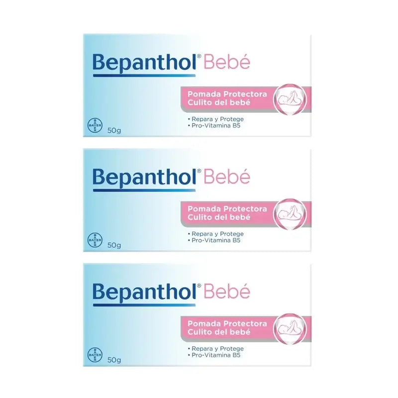 Bepanthol Bebé Pomada Protectora, 3X50 Gr