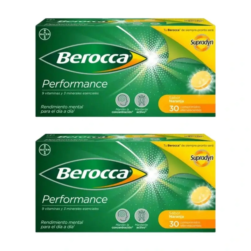 Berocca Performance Naranja, 2X30 Comprimidos Efervescentes