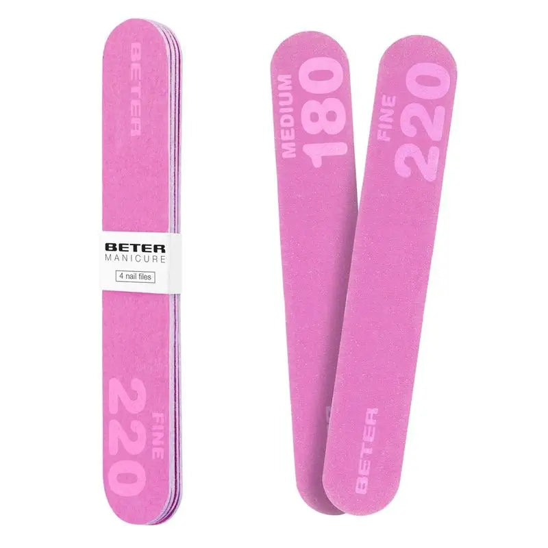 Beter Pack 4X Limas De Uñas, Fibra De Vidrio 180/220 Grit