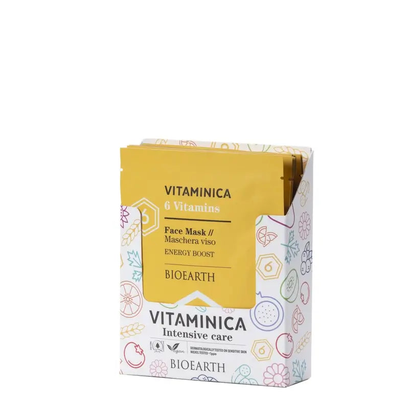 Bioearth Mascarilla Facial 6 Vitaminas Energy Boost, 15 ml
