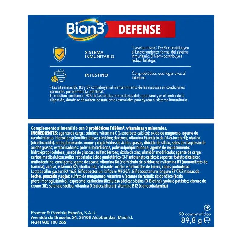 Bion3 Defense Multivitamínicos, 90 comprimidos