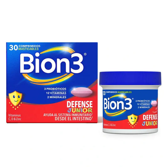Bion3 Defense Junior Masticables Multivitamínicos, 30 comprimidos