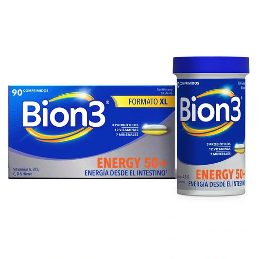 Bion3 Energy 50+ Multivitamínicos, 90 comprimidos