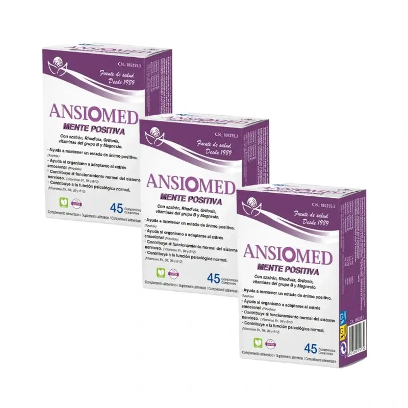 Bioserum Ansiomed Mente Positiva, 3X45 Comprimidos