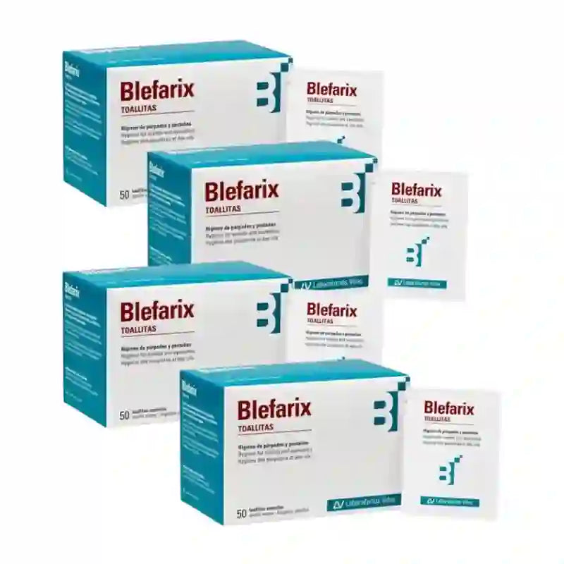 Blefarix Toallitas 50 Unidosis, Pack de 4