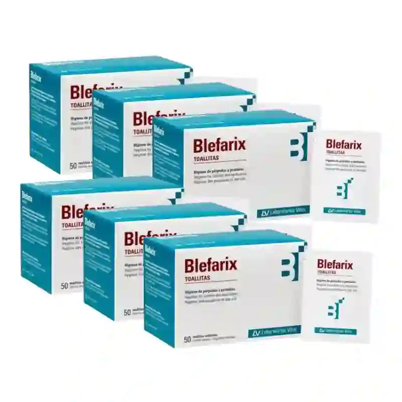 Blefarix Toallitas 50 Unidosis, Pack de 6