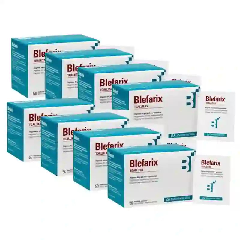 Blefarix Toallitas 50 Unidosis, Pack de 8