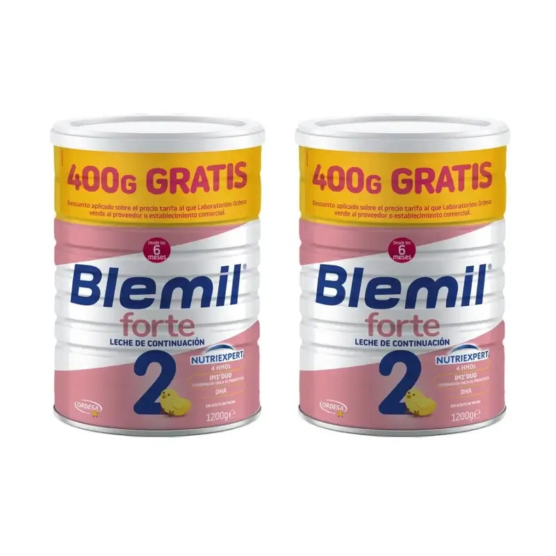 Blemil 2 Forte 800+400 Gratis, 2X1200 Gramos