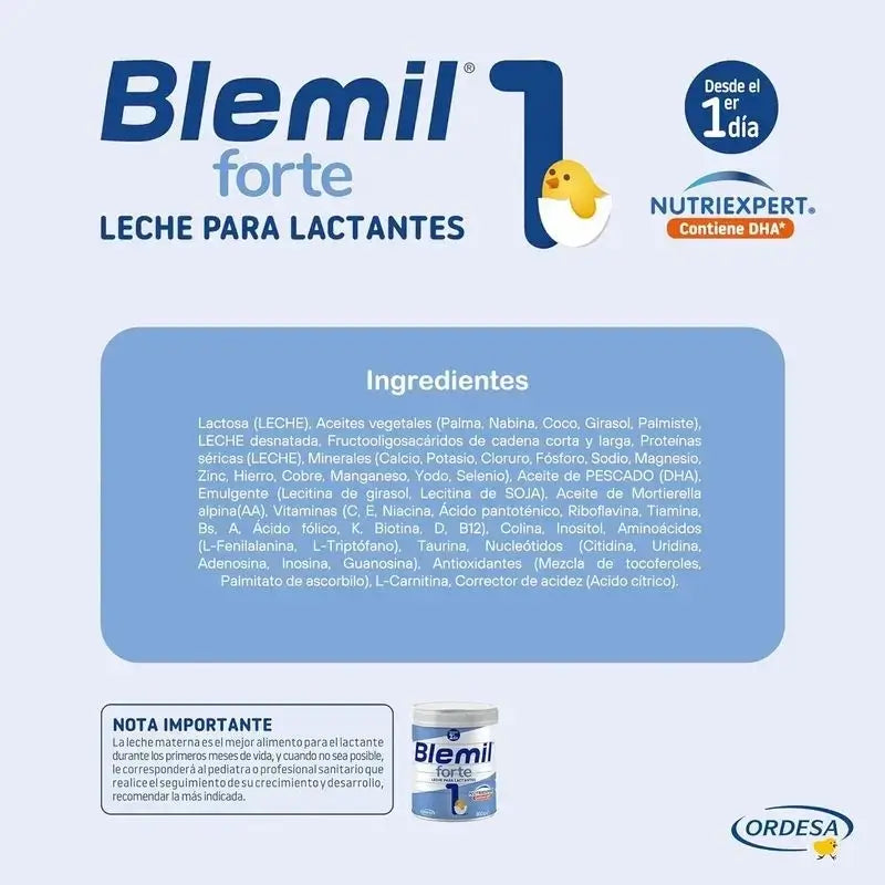 Blemil Plus 1 Forte, Pack 8 x 800 gr
