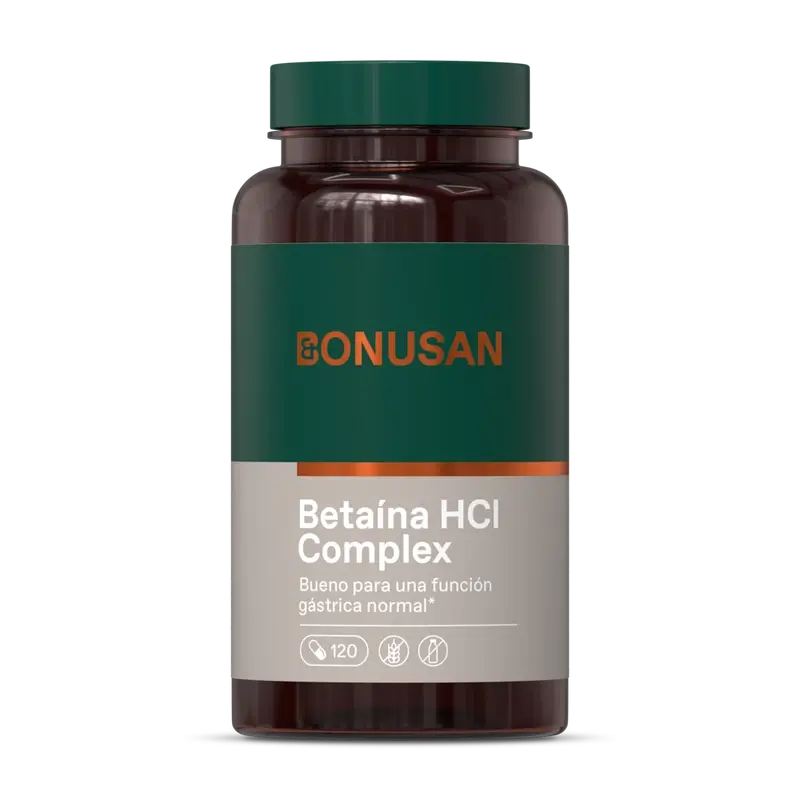 Bonusan Betaína HCl Complex, 120 Cápsulas