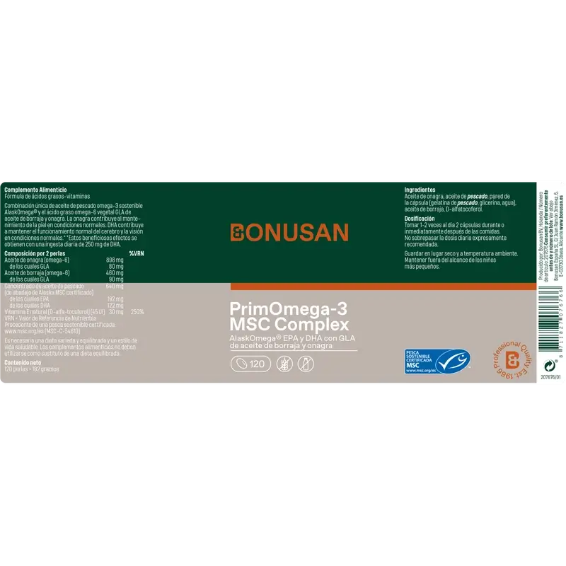 Bonusan Primomega-3 Msc Complex, 120 perlas