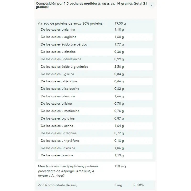 Bonusan Proteína De Arroz En Polvo Complex Pro , 500 gr