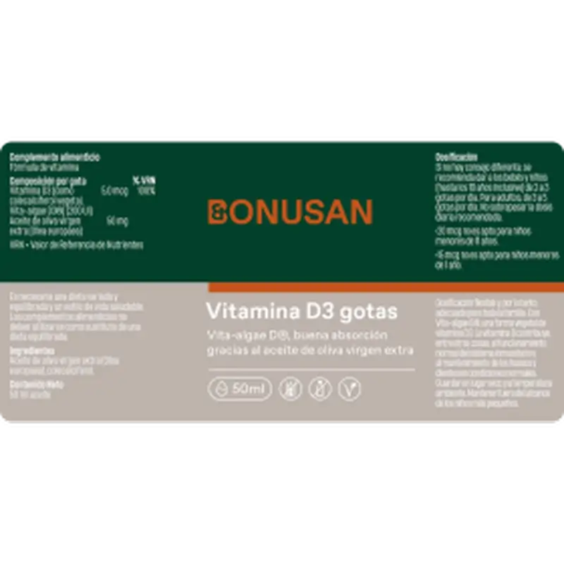 Bonusan Vitamina D3 Gotas Aceite , 50 ml