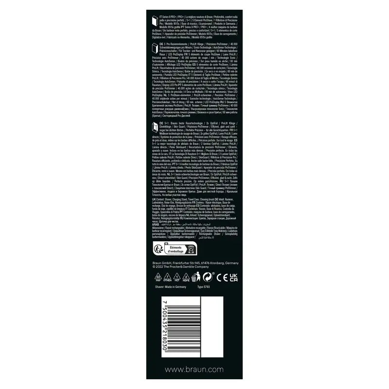 Braun Series 9 Pro 9415S Afeitadora Eléctrica
