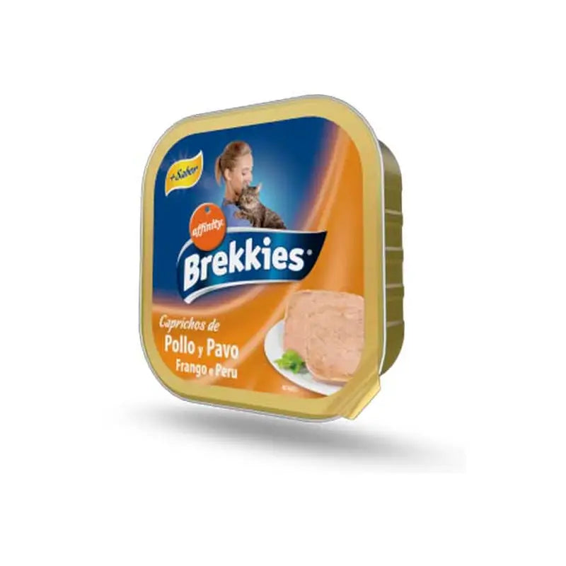 Brekkies Comida Húmeda Cat Tarrina Pavo Y Pollo, 100 gr