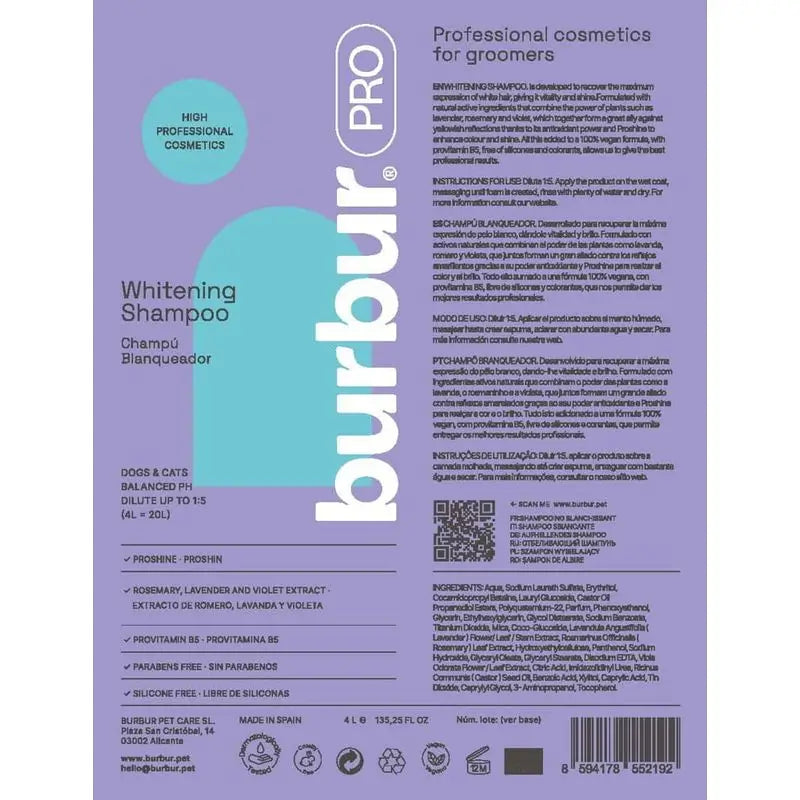 Burbur Pro Champú Blanqueador 1000Ml