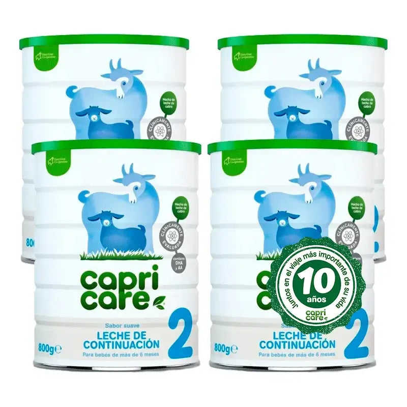 Capricare 2 Leches de Continuación, Pack 4 X 800 gr