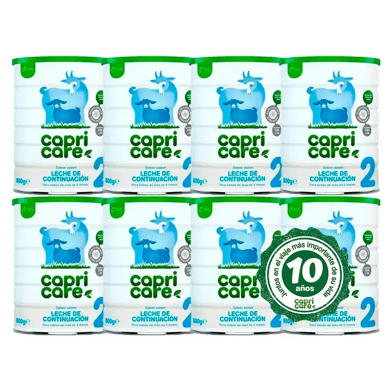 Capricare 2 Leches De Continuación, Pack 8 X 800 Gr