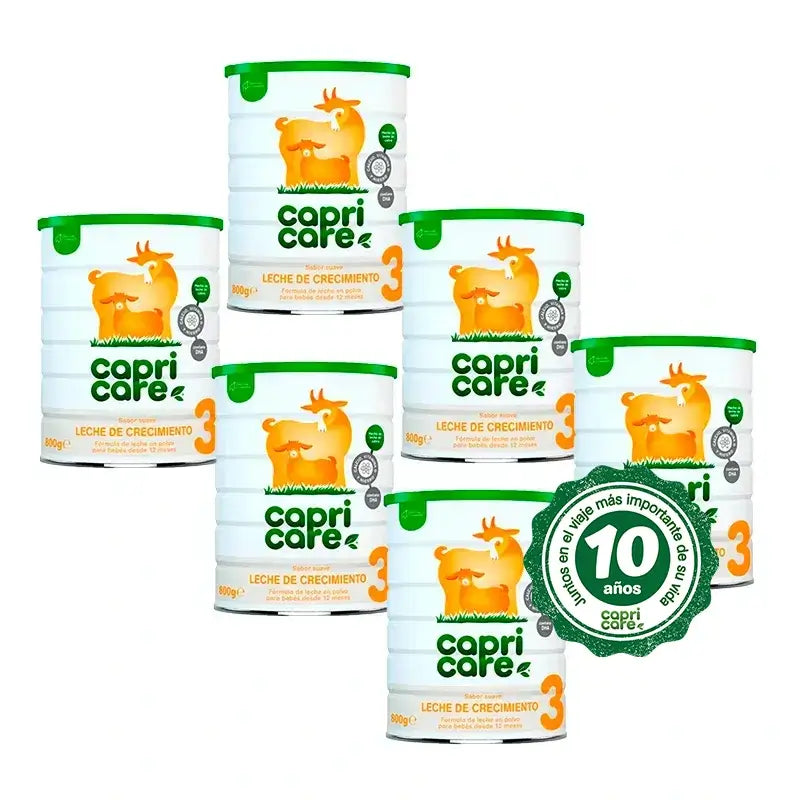 Capricare 3 Leche De Crecimiento, Pack 6 X 800 Gr