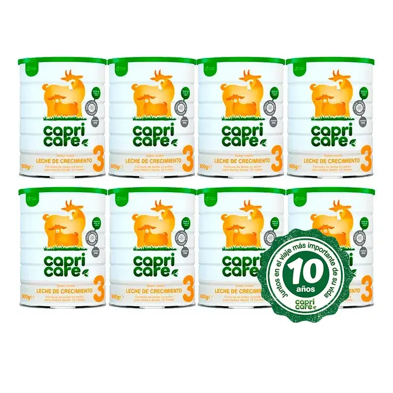 Capricare 3 Leche De Crecimiento, Pack 8 X 800 Gr