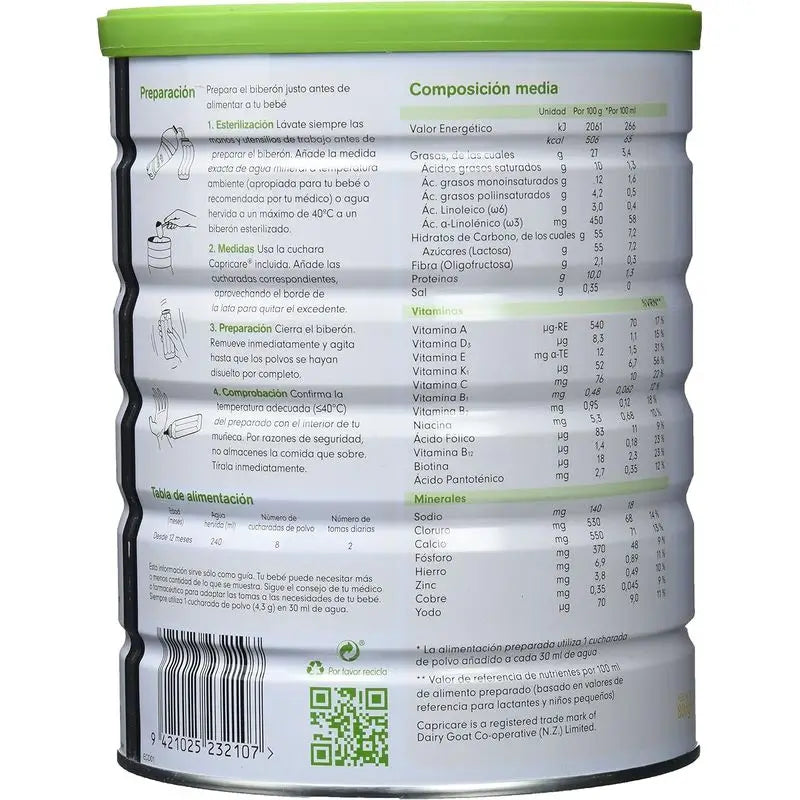 Capricare 3 Leche de Crecimiento, 800 gr