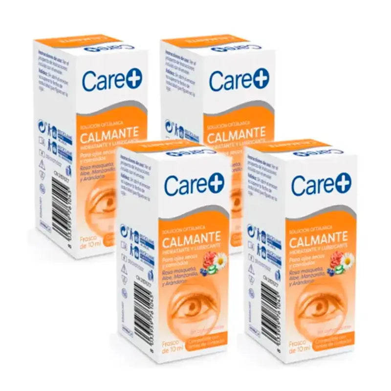Care+ Colirio Solución Calmante Para Ojos Irritados, Pack 4 x 10 Ml