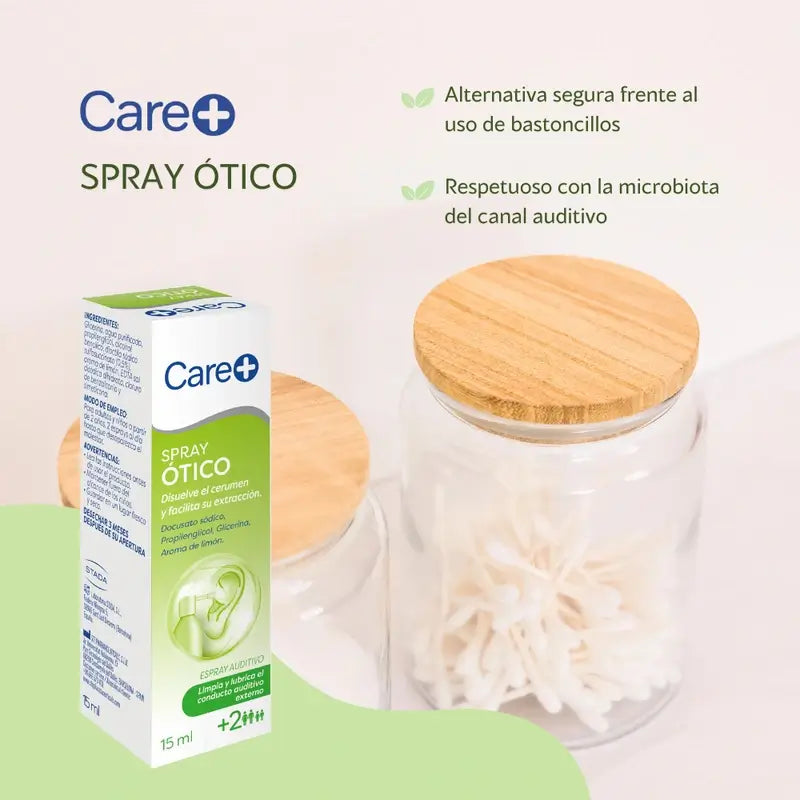 Care+ Spray Limpiador De Oidos Para Adultos Y Niños +2 Años , 15 ml